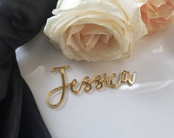 Wedding Acrylic Laser Cut Names/Wedding Place Cards / Name Place Settings