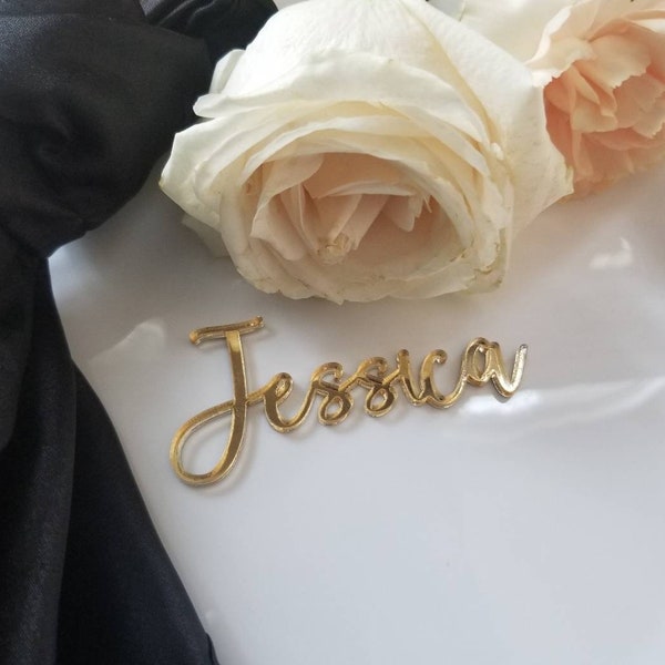 Wedding Acrylic Laser Cut Names/Wedding Place Cards / Name Place Settings