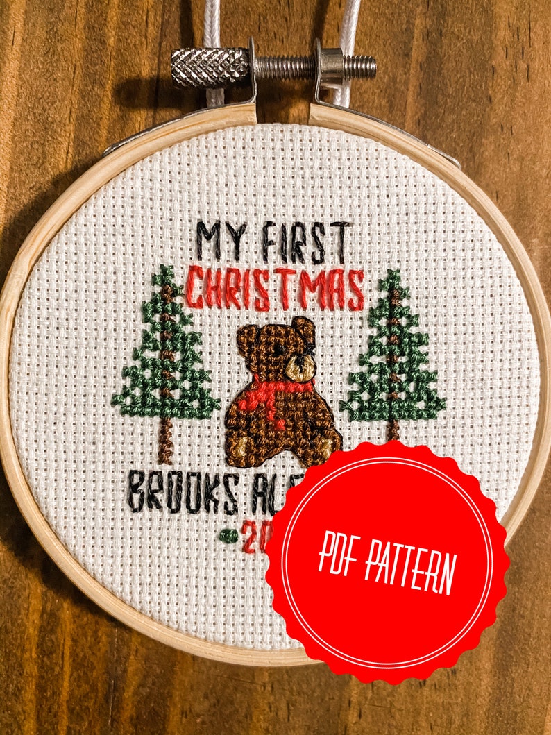 My First Christmas PDF Cross Stitch Pattern - Etsy