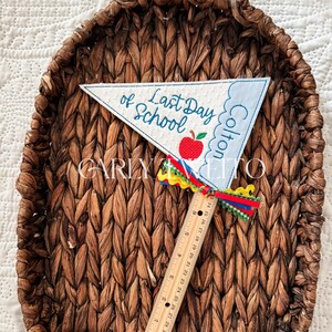 Personalized First Day of School Pennant Flag | Custom Name Photo Prop image 4