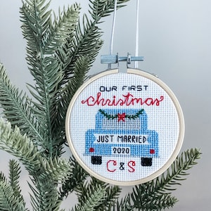 Our First Christmas Ornament Cross Stitch
