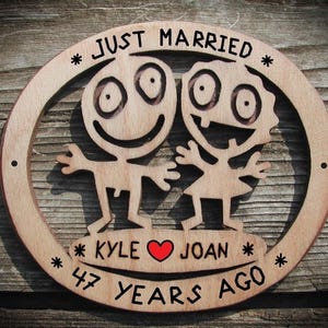 Funny 47th Anniversary Wood Sign: Personalized Couple Gift
