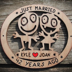 42nd anniversary gift, Wedding anniversary personalized, For husband and wife, Funny 42 anniversary gift for parents, Married for 42 years