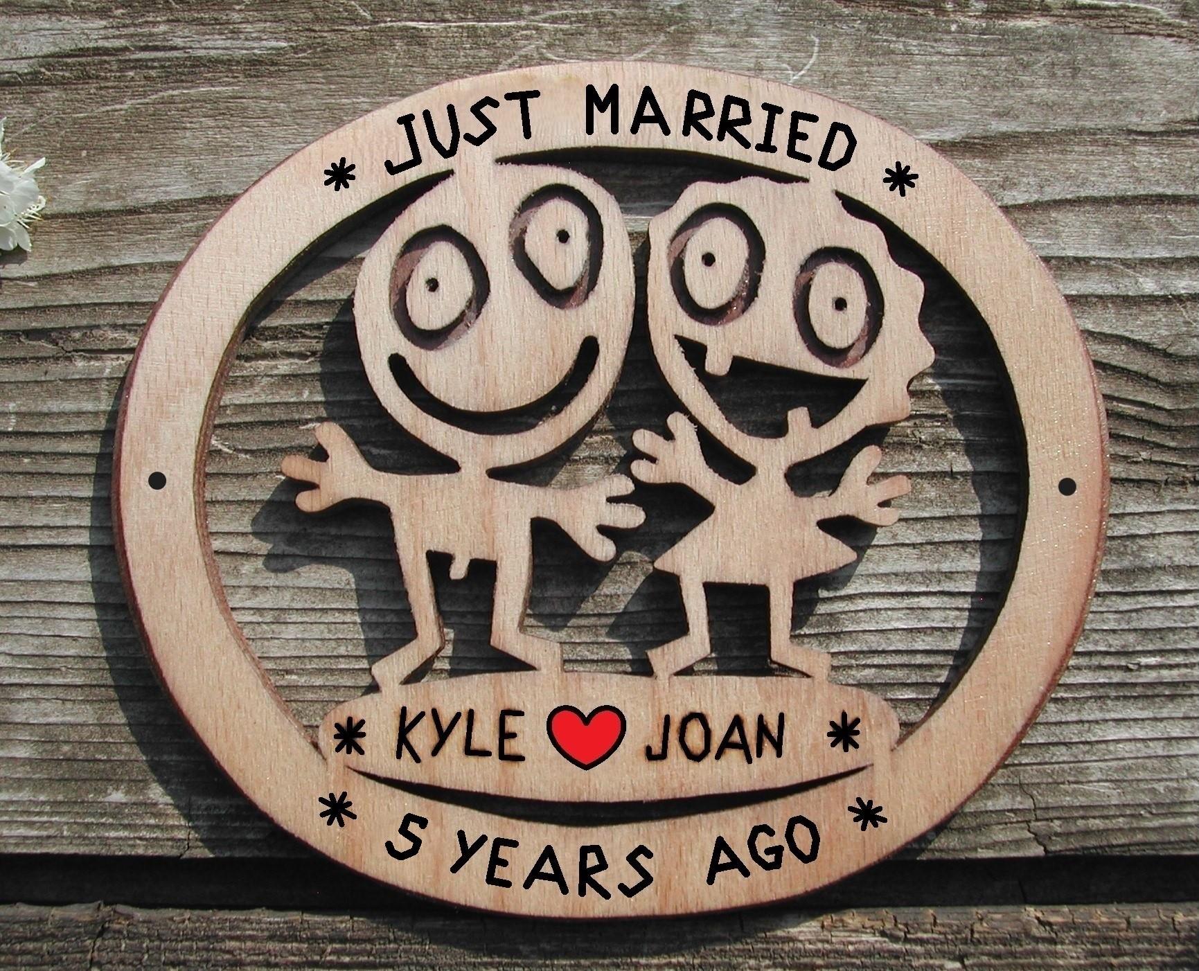Personalized 5th Anniversary Wooden Plaque: Funny Marriage Gift - Etsy