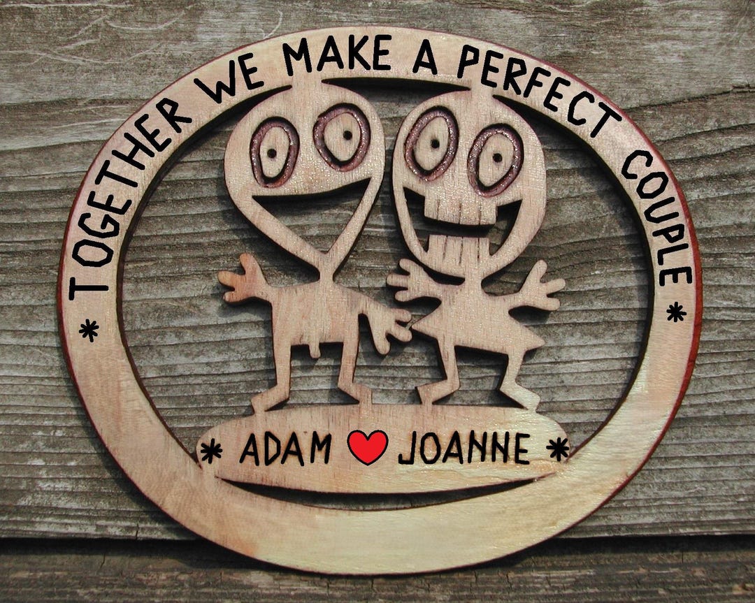 Funny Couple Wedding Gift: Personalized Name Plaque Sign - Etsy