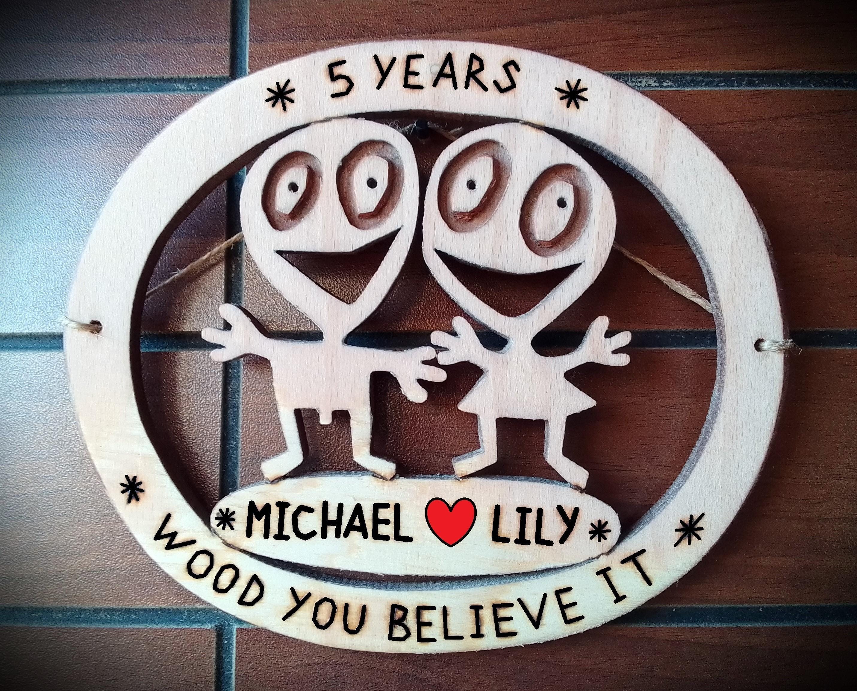 Personalized 5th Anniversary Wooden Plaque: Funny Marriage Gift - Etsy