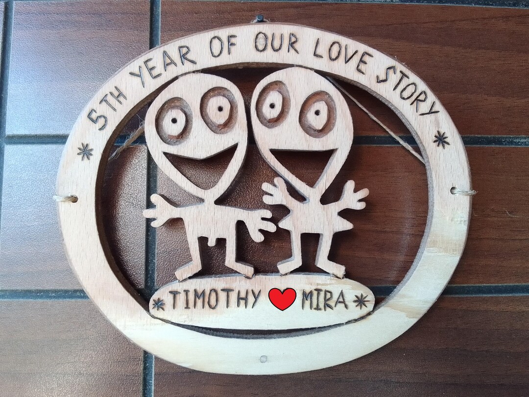 Personalized 5th Anniversary Wood Sign: Funny Husband Wife Gift - Etsy