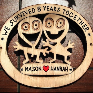 8 Anniversary Gift, 8th Wedding Anniversary Gift for Him, 8 Years Anniversary Gift for Her, 8th Year Wedding Anniversary Gift for Couples