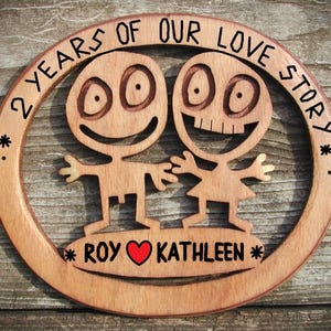 2 Anniversary, Personalized 2 Year Anniversary Gift, 2nd Wedding Anniversary Gift, 2nd Anniversary Wife Gift, 2nd Anniversary Gift for Her