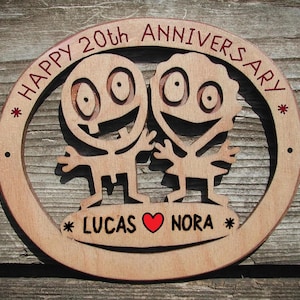 20th Wedding Anniversary Gift Personalized, Anniversary Gift for Him Her, 20 year anniversary husband wife, Marriage 20 anniversary presents