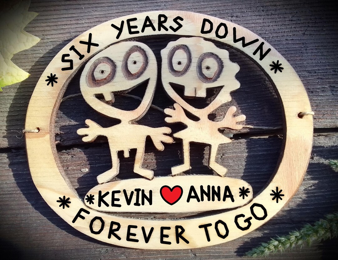6th Wedding Anniversary Gift, 6 Year Anniversary Gift for Couple, Sixth