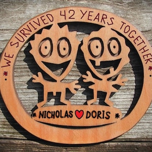 42 anniversary, 42nd Wedding Anniversary Gift, 42nd Anniversary Gift for Husband, Married For 42 Years, 42 Years Together With Her, 42 Years