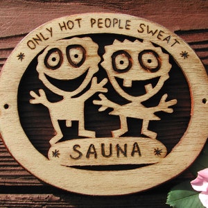 Sauna Door Sign Spa Accessories Plaque Fun Relax Wall Decor Personalized Bath Funny Wood Schild Wellness Banya Retreat Gift for Sauna Lover