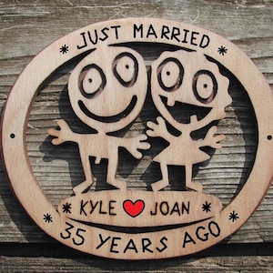 35th anniversary gift, 35th Wedding Anniversary Gift For Him, Married For 35 Years, Unique 35th Anniversary Gift, 35 Years Together With Her