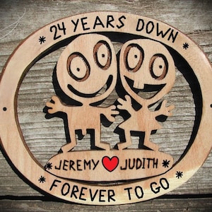 24 Anniversary, 24th Wedding Anniversary Gift, 24 Year Anniversary Gift for Him, 24th Anniversary Gift for Her, Custom 24 Years Anniversary