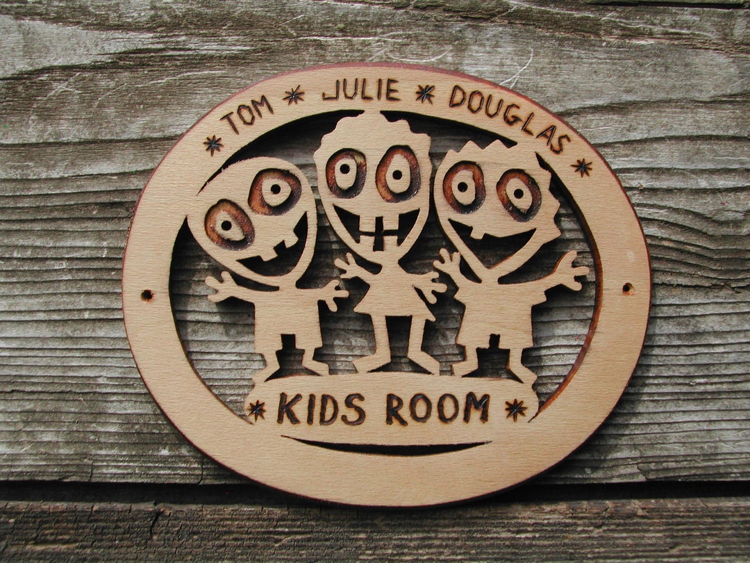 Kids Room Door Sign Playroom Sign With Names Kids Room Name Etsy