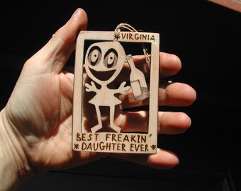 Favorite Daughter Gift Personalised, Teen Daughter Hangings, Funny Daughter Gift Decoration, Teenage Daughter Gift, Teen Daughter Name Gift