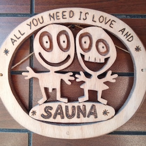 Sauna Sign - Rustic Wood Wall Art for Home Spa, Relaxation Decor, Cabin Sign, Sauna Rules & Personalized Gift Idea, Handmade Sauna Door Sign
