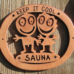 Sauna Sign | Rustic Wooden Sauna Decor | Personalized Spa Sign | Wellness Room Plaque & Gift Idea for Home Sauna