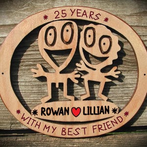 25th anniversary gift for couples, 25 wedding anniversary for husband and wife, Personalized anniversary present, Funny gift for him for her