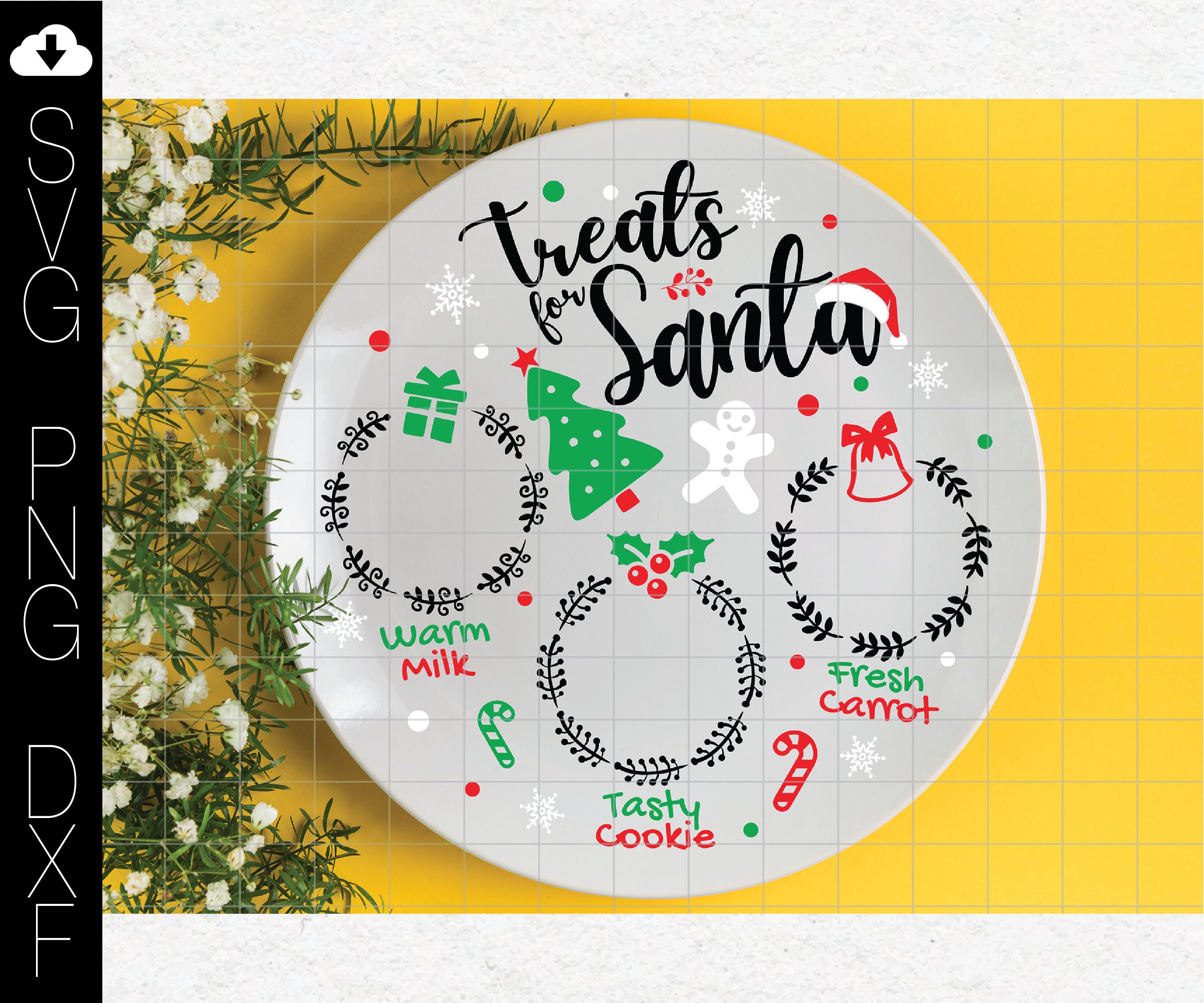 Dear Santa Cookies Tray Bundle Svg Png Dxf File Cookies for - Etsy