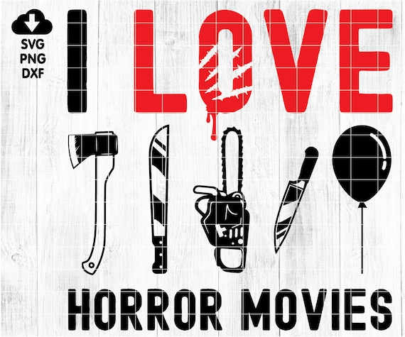I Love Horror Movie Svg Horror Movie Svg for Halloween Shirt - Etsy