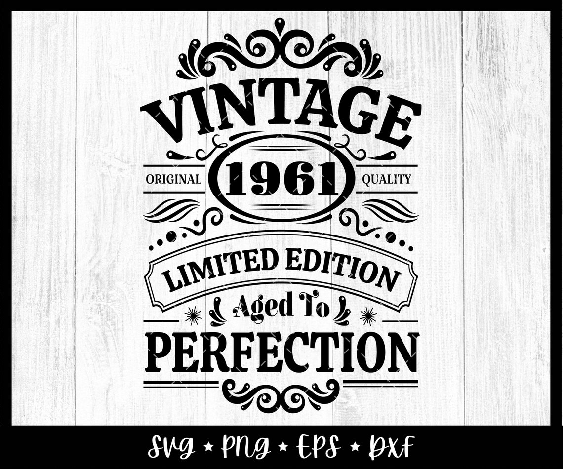 60. Geburtstag Svg Aged To Perfection svg Vintage 1961 svg Etsy Schweiz
