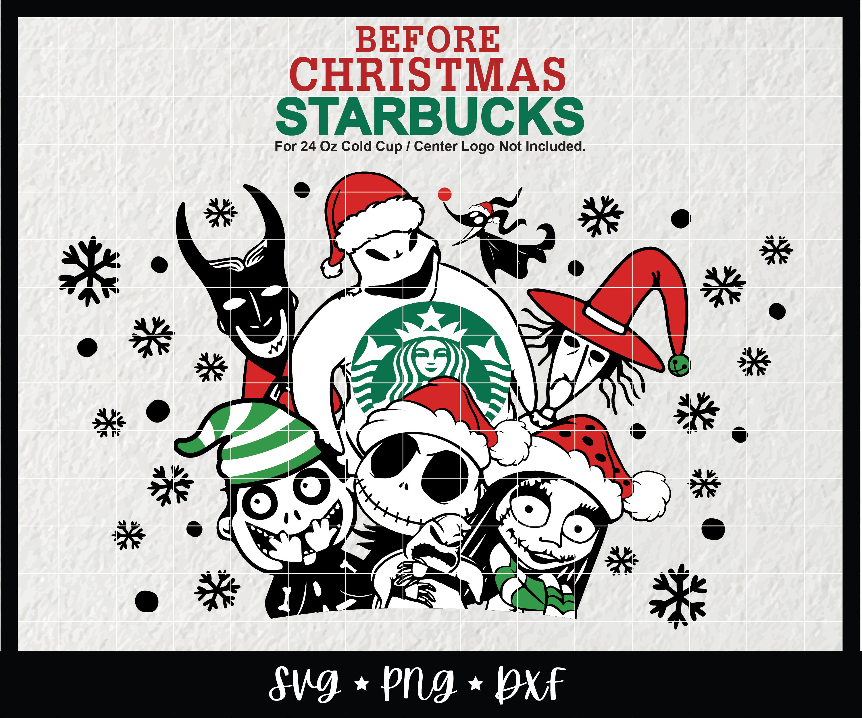 Inspired by Nightmare Before Christmas Starbucks Cup Svg Full Etsy