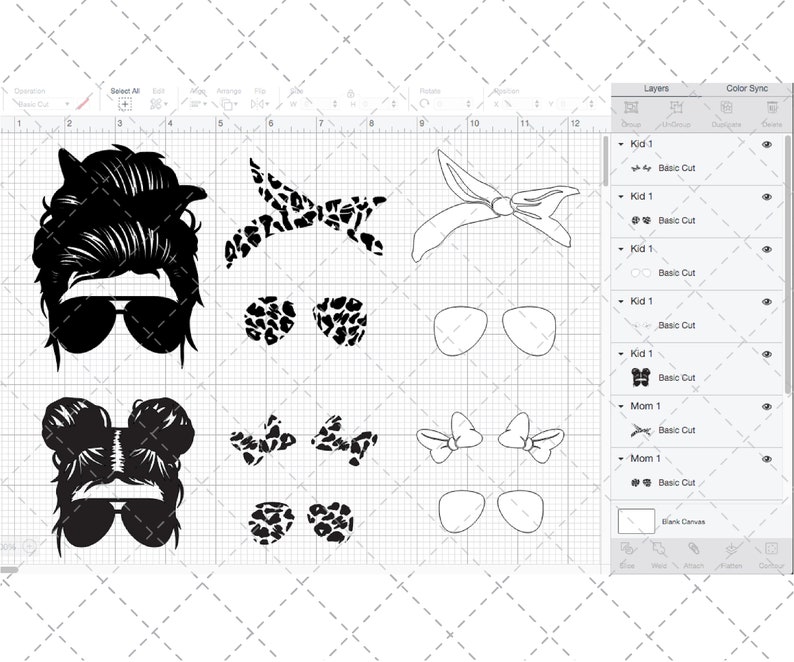 Download Messy Bun SVG Mom Life Kids Life SVG Bundle Messy Hair Bun ...