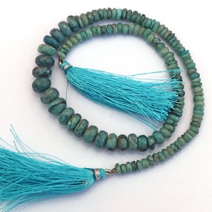AAA Natural Chrysocolla Gemstone Beads Faceted Roundel Shape Size 4-8 MM 8 Inch Strand  Chrysocolla Beads For Handmade Jewelry Making Beads
