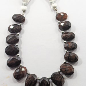 Golden Obsidian Perlen facettiert: Ovaler Edelstein-Strang (10x8-15 x 10 MM)