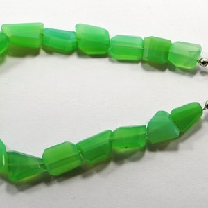 Chrysopraas edelsteen kralen armband nuggets vorm 925 sterling armband 8 inch armband voor handgemaakte armband Afmeting: 10 x 8-15 x 12 mm ca.