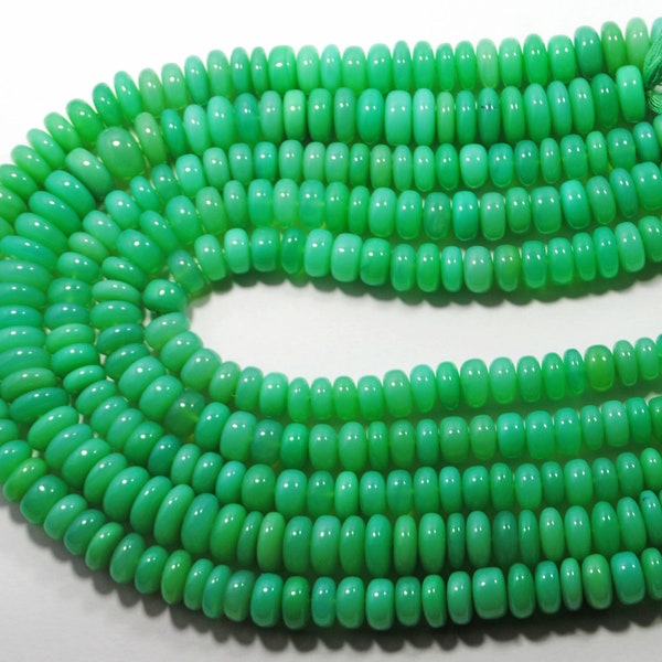 Natural Chrysoprase Beads Rondelle Shape Beads 8-10 MM Approx Natural Drilled Smooth Beads Loose Gemstone Beads 8 inch Strand For Jewelry