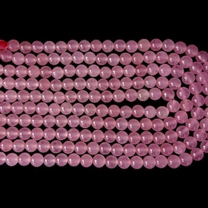 Natural Pink Rose Quartz Beads: 8mm Smooth Round Gemstone Strand