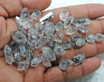 AAA Raw Herkimer Diamond Quartz Ädelstenspärlor: 8-20 mm Lösa Nuggets