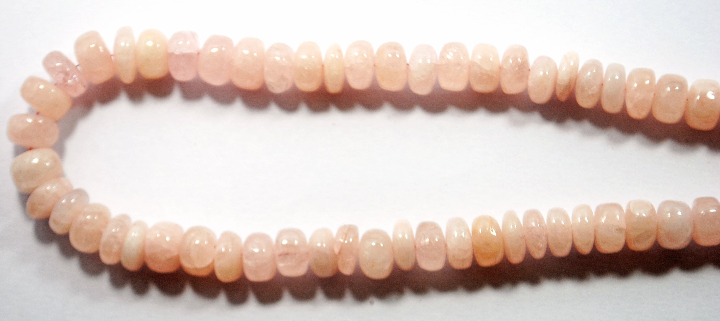Collier bijoux en argent sterling 925 fait main en morganite