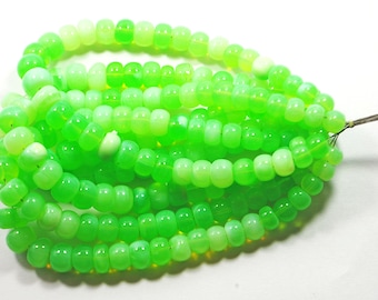 Natural Green Opal Beads: AAA Smooth Roundels, 8 Inch Strand 6-8 MM Approx Jewelry Making