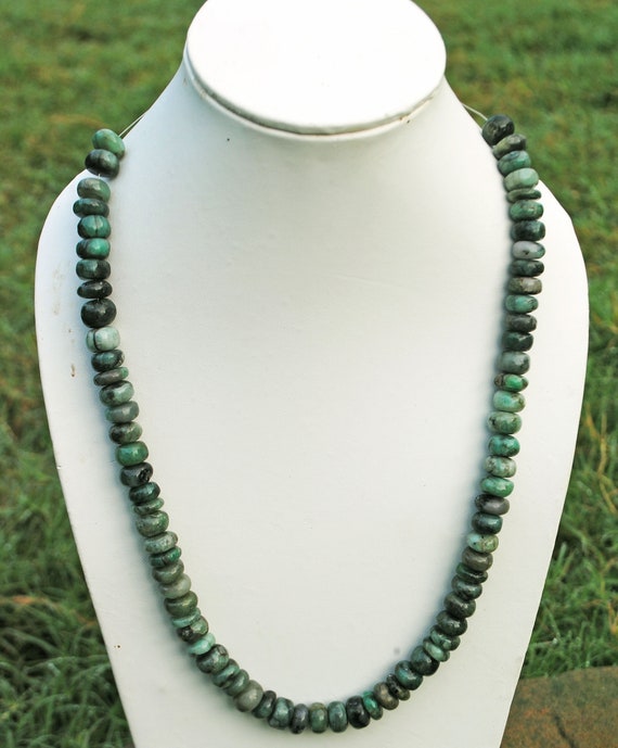 Faceted Rondelle Beads 36 ite Stone Bead Necklace 6mm Stone Rondelles