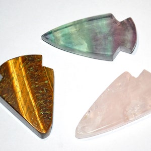 3 pezzi lotto AAA quarzo rosa naturale, occhio di tigre, fluorite, perline di pietre preziose, forma di albero liscio dimensioni 45-50 mm per la creazione di gioielli fatti a mano