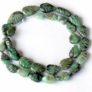 AAA Natural Emerald Gemstone Beads Carving Pear Shape 8 Inch Strand Size 10x7-17x11 MM Green Emerald Beads For Handmade Jewelry Making Beads