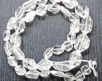 Natural Herkimer Diamond Quartz Gemstone Beads, Nuggets Shape For Jewelry Making