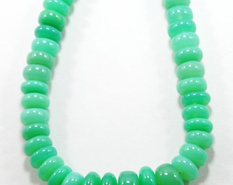 AAA Natural Chrysoprase Gemstone Beads: 8 Inch Strand, 7-8mm Roundels