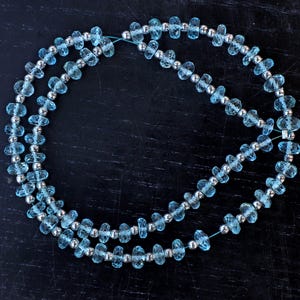 16-Zoll-Strang AAA Natürliche Blautopas Edelstein Perlen Facettierte Runde Form Blautopas Perlen Größe 5-6 MM Für handgemachten Schmuck machen Perlen