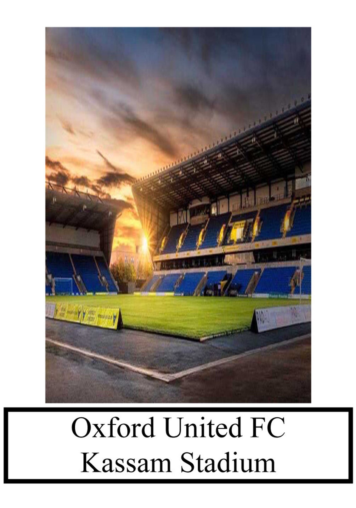 Oxford United FC Stadium The U's Yellows Kassam Stadium | Etsy