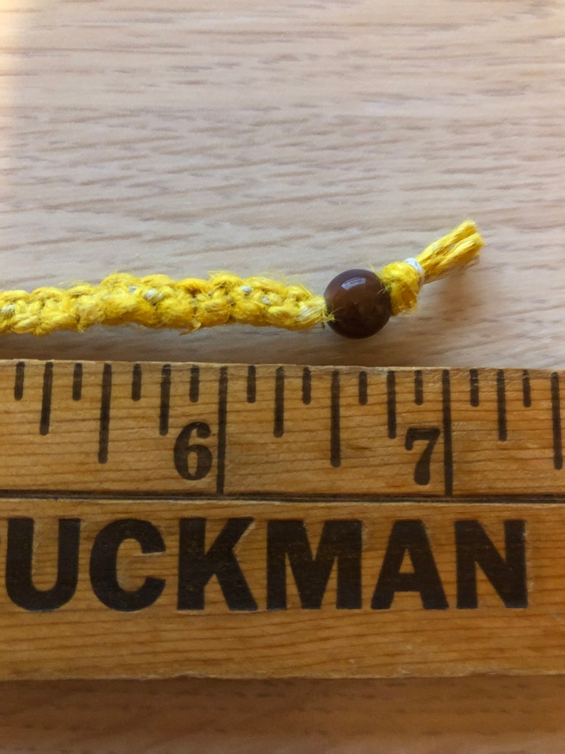 Yellow Railroad Knot Sunflower Bracelet
