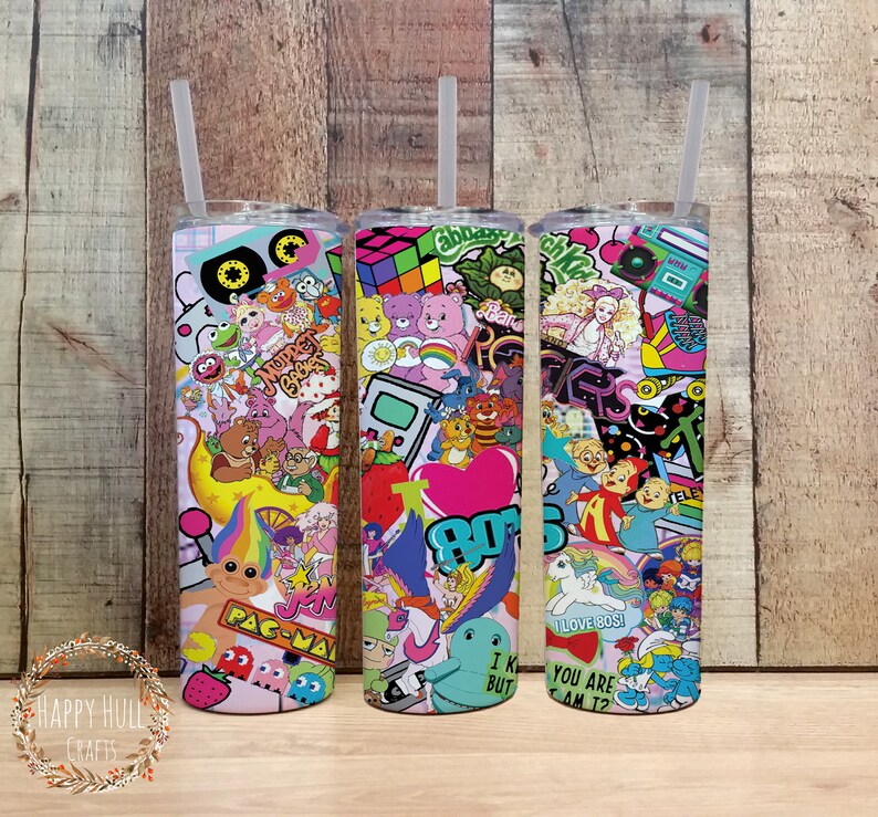 Download 80's & 90's Baby 20 Oz Skinny Tumbler Wrap Set | Etsy