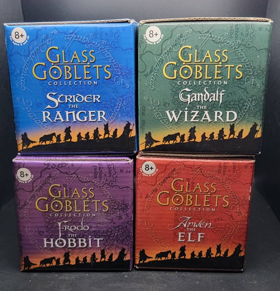 Lord of the Rings Glass Goblets Collection Etsy