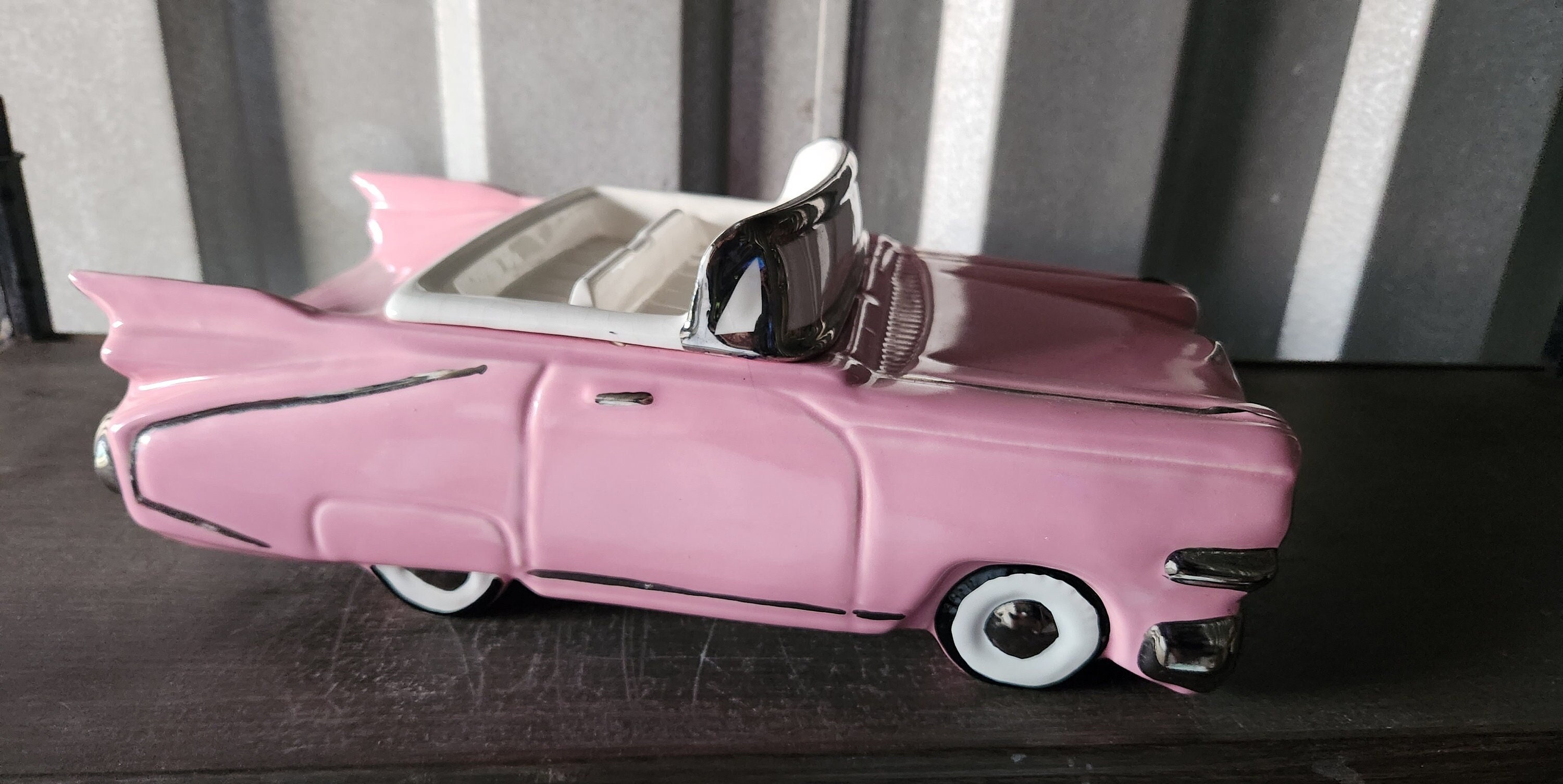 Vintage Pink Cadillac Cookie Jar Etsy