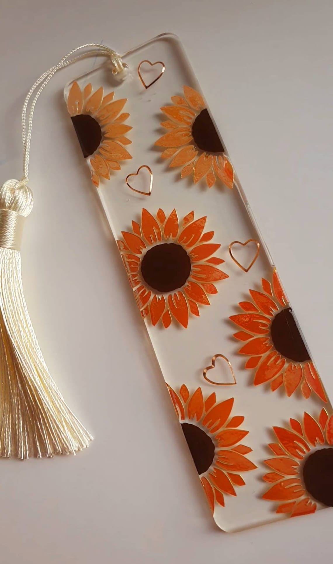 Sunflower Bookmark Acrylic Vinyl Cricut Resin Tassel Etsy