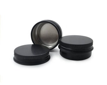 10ml matte black candle tin with screw top (35 x 18 mm)